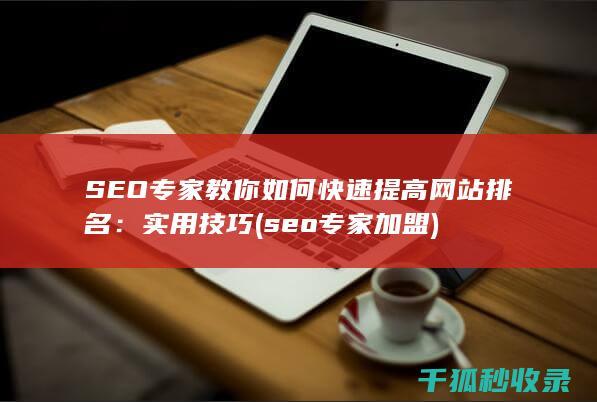 SEO专家教你如何快速提高网站排名：实用技巧 (seo专家加盟)