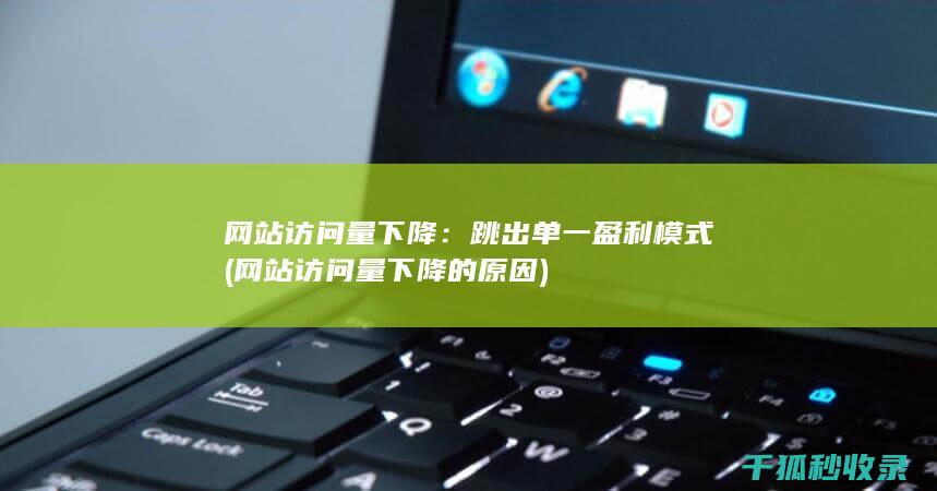 网站访问量下降：跳出单一盈利模式 (网站访问量下降的原因)